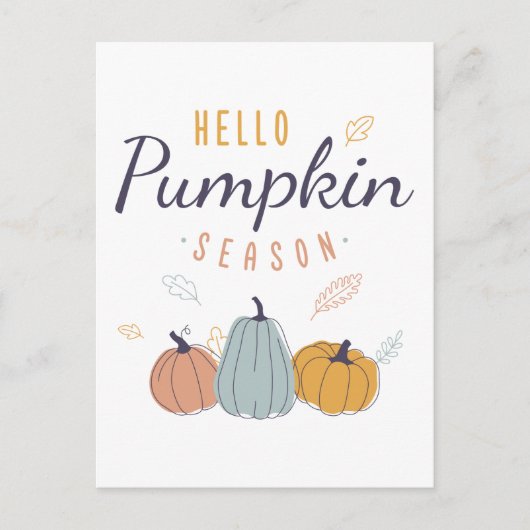 hallo Pumpkin Season Briefkaart (Voorkant)