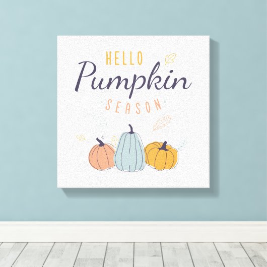 hallo Pumpkin Season Canvas Afdruk (Insitu (Houten vloer))