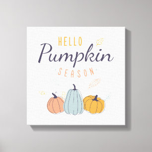 hallo Pumpkin Season Canvas Afdruk