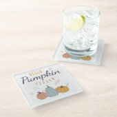 hallo Pumpkin Season Glazen Onderzetter (Schuin)