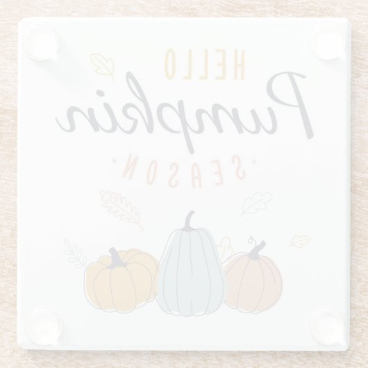hallo Pumpkin Season Glazen Onderzetter (Achterkant)