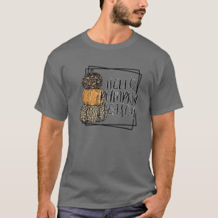 hallo Pumpkin Season Leopard Autumn Season Lovers T-shirt