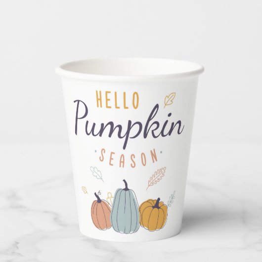 hallo Pumpkin Season Papieren Bekers (Voorkant)