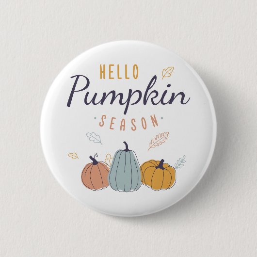 hallo Pumpkin Season Ronde Button 5,7 Cm (Voorkant)