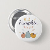 hallo Pumpkin Season Ronde Button 5,7 Cm (Voorkant /achterkant)