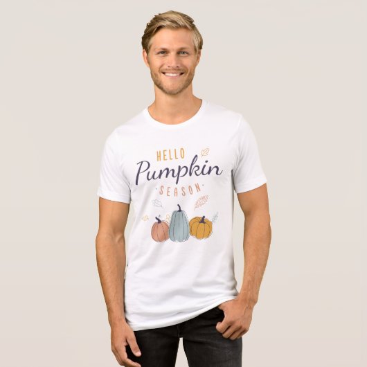 hallo Pumpkin Season Tri-Blend Shirt (Voorkant volledig)