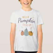 hallo Pumpkin Season Tri-Blend Shirt (Voorkant)