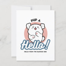 Hallo Pup a! – Happy White Dog Cartoon Design