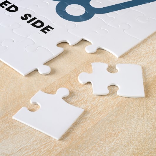 Hallo Pup a! – Happy White Dog Cartoon Design Legpuzzel (Zijkant)