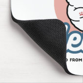 Hallo Pup a! – Happy White Dog Cartoon Design Muismat (Hoek)