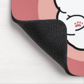 Hallo Pup a! – Happy White Dog Cartoon Design Muismat (Hoek)