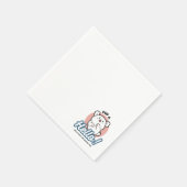 Hallo Pup a! – Happy White Dog Cartoon Design Servet (Hoek)