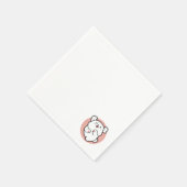 Hallo Pup a! – Happy White Dog Cartoon Design Servet (Hoek)