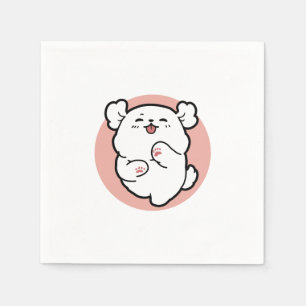 Hallo Pup a! – Happy White Dog Cartoon Design Servet