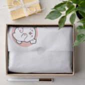 Hallo Pup a! – Happy White Dog Cartoon Design Tissuepapier (Geschenk)