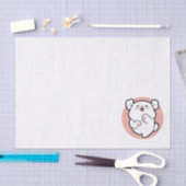 Hallo Pup a! – Happy White Dog Cartoon Design Tissuepapier (Craft)