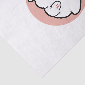 Hallo Pup a! – Happy White Dog Cartoon Design Tissuepapier (Detail)