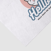 Hallo Pup a! – Happy White Dog Cartoon Design Tissuepapier (Detail)