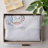 Hallo Pup a! – Happy White Dog Cartoon Design Tissuepapier (Geschenk)