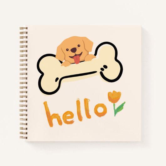 Hallo Pup: Opgewekt  Notitieboek (Voorkant)