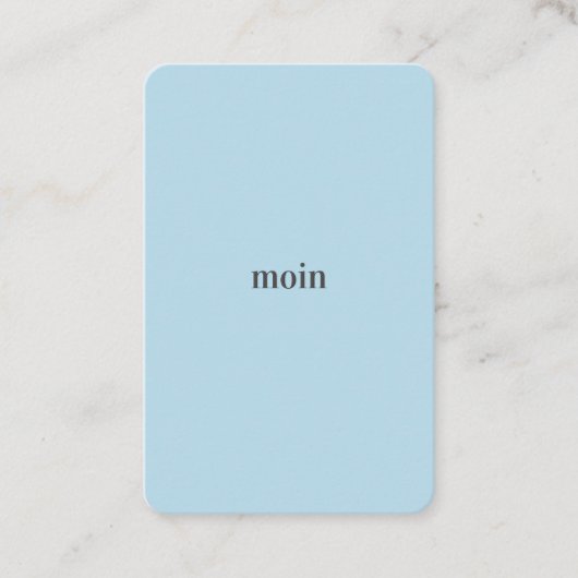 Hallo Pure Moin/Moin Visitekaartje (Voorkant)