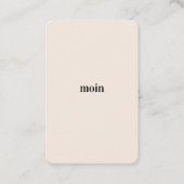 Hallo Pure Moin/Moin Visitekaartje (Voorkant)