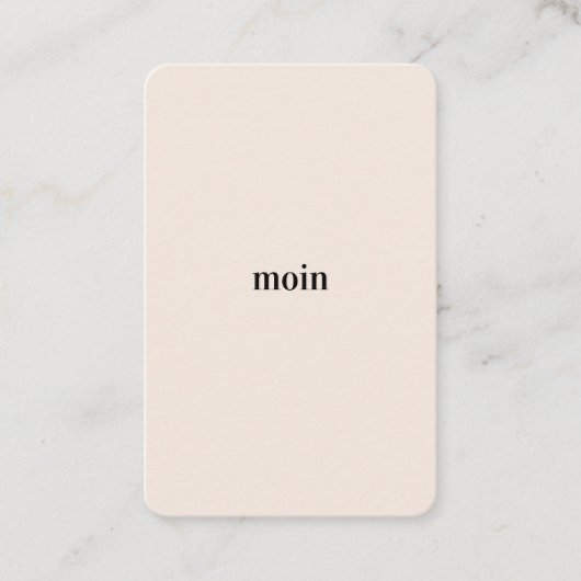 Hallo Pure Moin/Moin Visitekaartje (Voorkant)