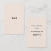 Hallo Pure Moin/Moin Visitekaartje (Voorkant / Achterkant)