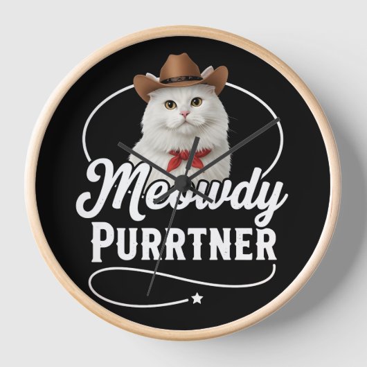 Hallo Purrtner Grappige Kat Cowboy Western Pun Ont (Voorkant)