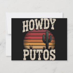 Hallo Putos Grappige Cactus Retro Vintage Briefkaart