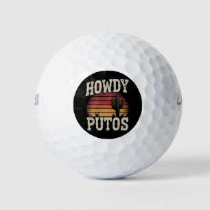 Hallo Putos Grappige Cactus Retro Vintage Golfballen