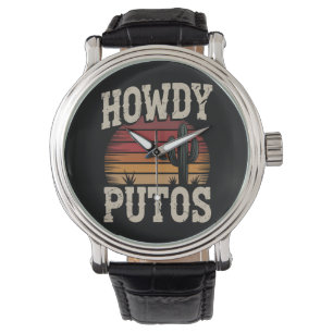 Hallo Putos Grappige Cactus Retro Vintage Horloge
