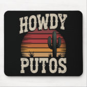 Hallo Putos Grappige Cactus Retro Vintage Muismat (Voorkant)