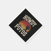 Hallo Putos Grappige Cactus Retro Vintage Servet (Hoek)