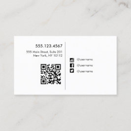 hallo QR Code Social Media Icons Networking Busi Visitekaartje