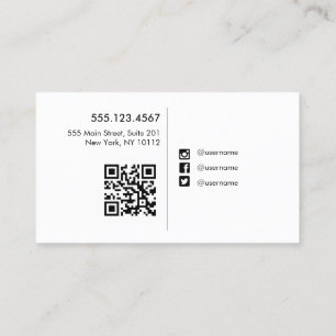 hallo QR Code Social Media Icons Networking Busi Visitekaartje