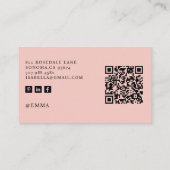 Hallo QR Code Sociale Media Terracotta Visitekaartje (Achterkant)