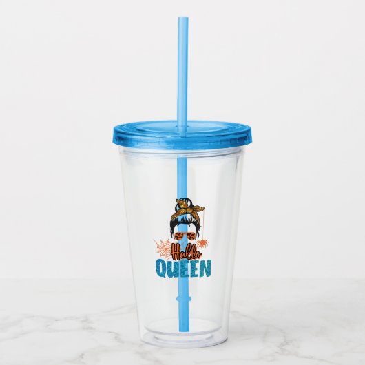 Hallo Queen Acryl Drinkbeker (Voorkant)