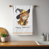 Hallo Queen Cute Witch | Halloween Theedoek