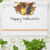Hallo Queen Cute Witch | Halloween Theedoek (Gevouwen)