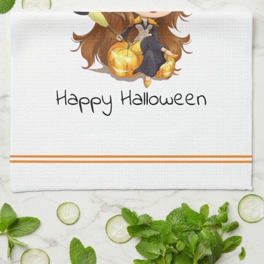 Hallo Queen Cute Witch | Halloween Theedoek (Gevouwen)