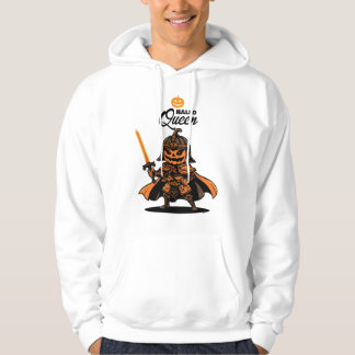 Hallo Queen Hoodie Heren Spooky Pumpkin Knight