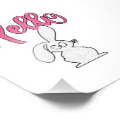 hallo Rabbit Bunny | Cute Bunny Lovers Gift Foto Afdruk (Hoek)