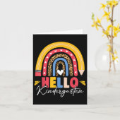 Hallo Rainbow Pencil Leopard Kaart (Gele Bloem)