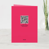 Hallo Raspberry Pink 20 persoonlijke verjaardag Kaart (Achterkant)