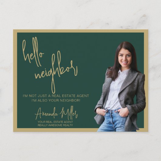 Hallo Realtor Mailer Vastgoed Marketing Farming Briefkaart (Voorkant)