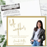 Hallo Realtor Mailer Vastgoed Marketing Farming Briefkaart<br><div class="desc">Hallo Briefkaart De Realtor Mailer Real Estate Marketing Farming, een premium tool ontworpen om uw vastgoedmarketing inspanningen te verhogen en gemeenschapsverbindingen te bevorderen. Dit elegante briefkaart, met een opvallend marineblauw en goudkleurig schema, is afgestemd om de aandacht te trekken en professionaliteit over te brengen. Dit briefkaart Hallo is ideaal voor...</div>