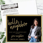 Hallo Realtor Mailer Vastgoed Marketing Farming Briefkaart<br><div class="desc">Hallo Briefkaart De Realtor Mailer Real Estate Marketing Farming, een stijlvolle en effectieve tool ontworpen om uw vastgoedmarketingcampagnes te verheffen. Dit elegante briefkaart, met een verfijnd zwart en goudkleurig kleurenschema, is gemaakt om een sterke indruk te maken. Ideaal voor makelaars die zich willen voorstellen aan de buurt, dit briefkaart Hallo...</div>