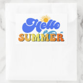 hallo rechthoekige sticker (Tas)