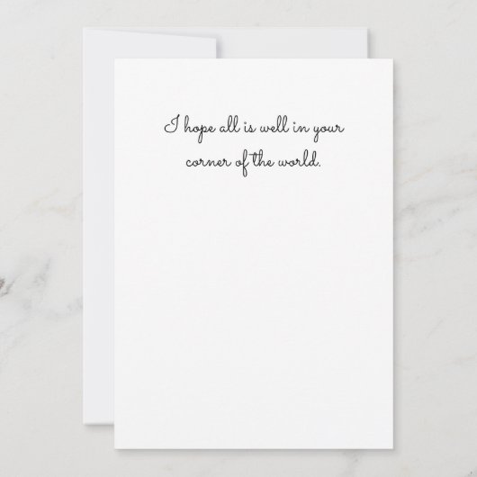 Hallo Red Brick House in de sneeuw Kaart (Achterkant)